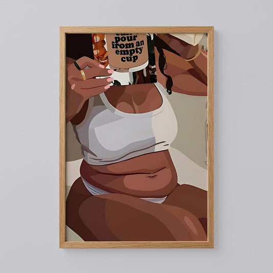 Black Fat Girl Art Print