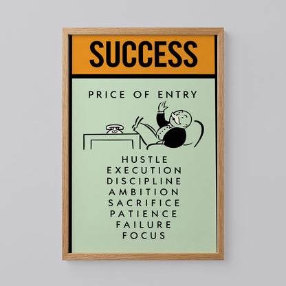 Monopoly Quote Work Decor Motivation Poster