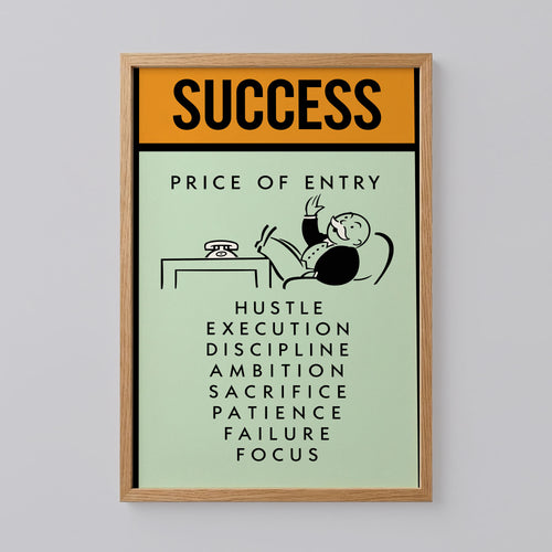 Monopoly Quote Work Decor Motivation Poster