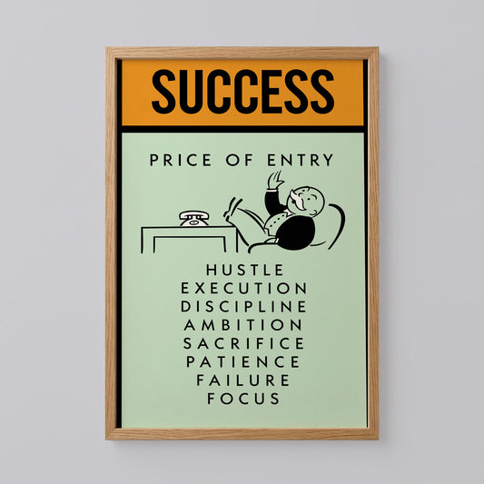 Monopoly Quote Work Decor Motivation Poster
