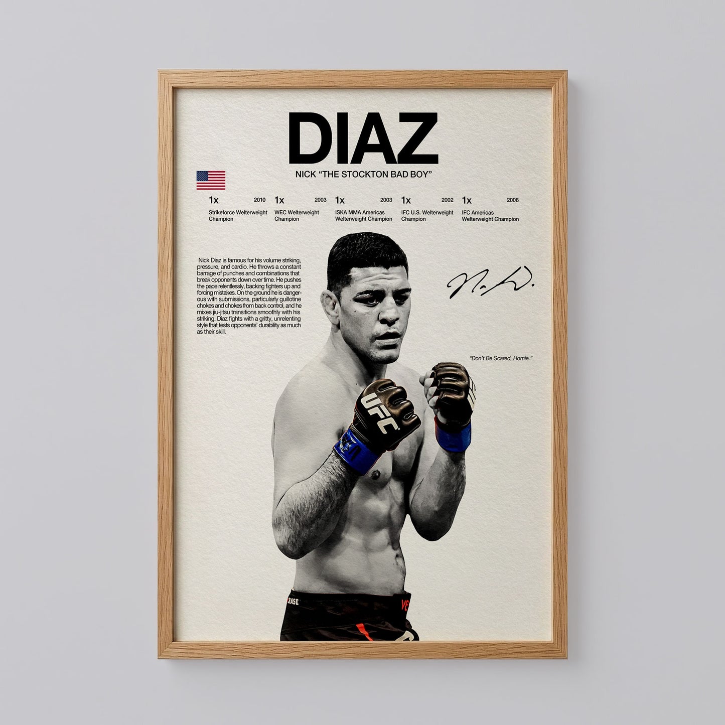 Nate Diaz UFC Poster