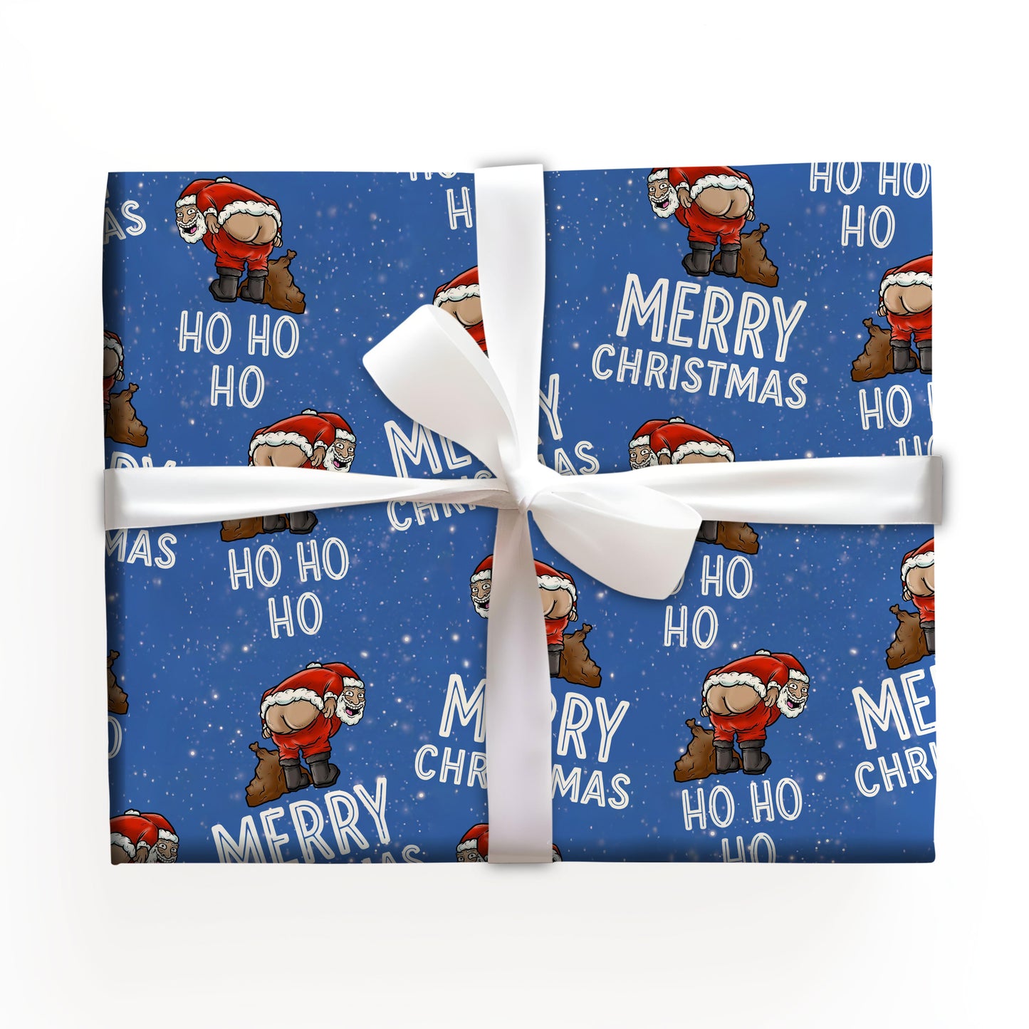 Funny Santa HO HO HO Christmas Wrapping Paper