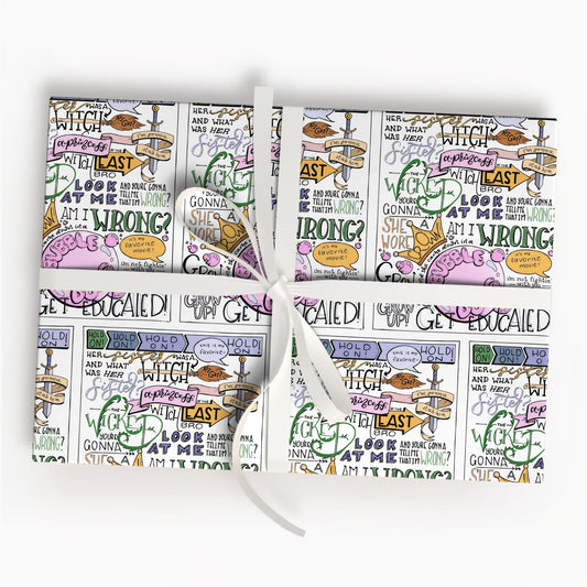 Wizard School Wrapping Paper Shiz Gift Decor
