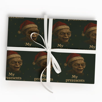 Gollum Wrapping Paper Lord of the Rings Gift Wrap