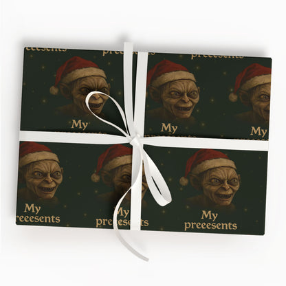 Gollum Wrapping Paper Lord of the Rings Gift Wrap