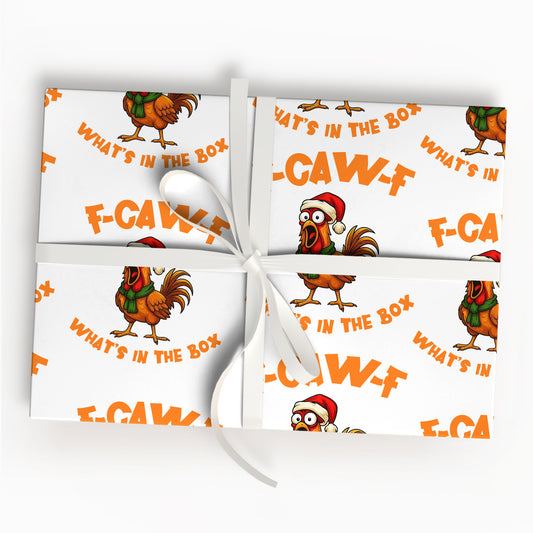 F Caw F Chicken Wrapping Paper Funny Meme Gift Wrap