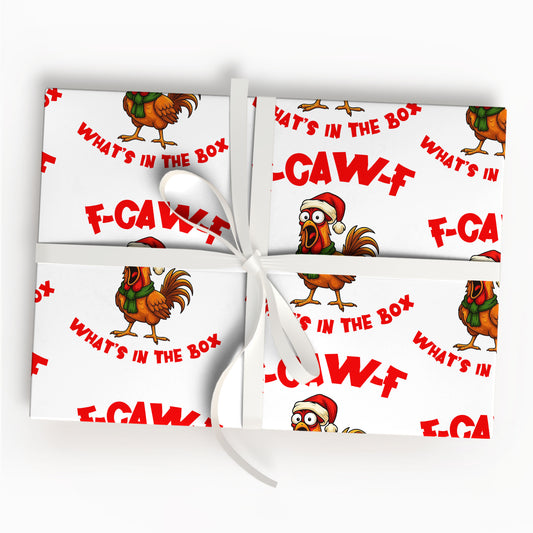 What’s in the Box Wrapping Paper Rooster Humor Gift