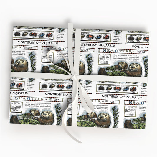 Vintage Otter Wrapping Paper Monterey Bay Gift Wrap
