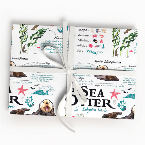 Monterey Bay Aquarium Otter Wrapping Paper Vintage Paper