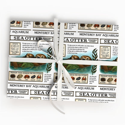 Sea Otter Wrapping Paper Cute Ocean Animal Gift Wrap