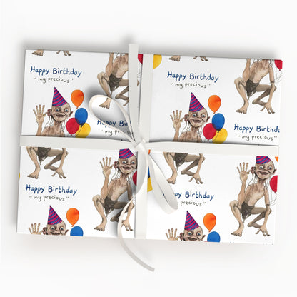 Gollum Wrapping Paper My Precious Lord of the Rings Paper