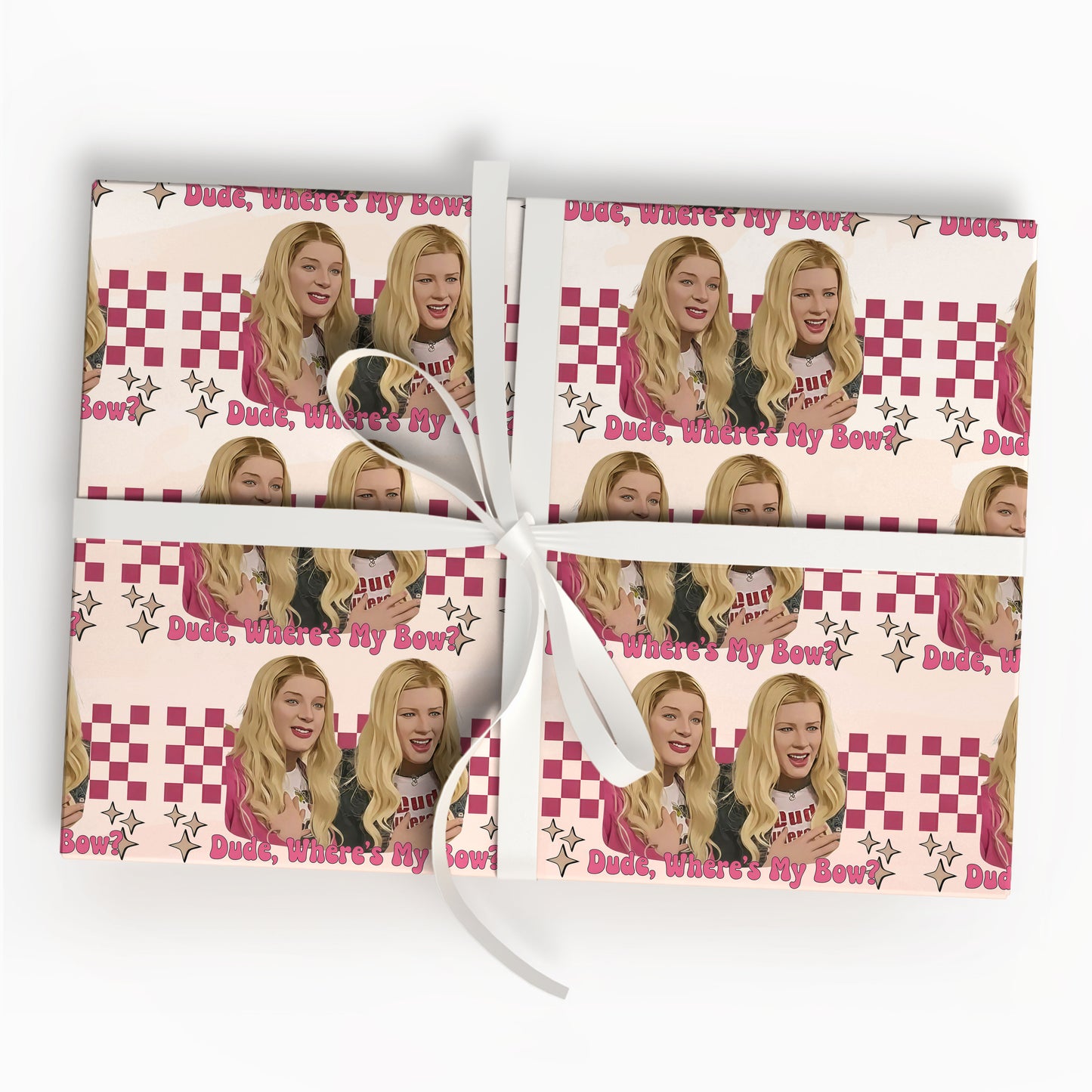 Funny White Chicks Wrapping Paper 2000s Movie Paper