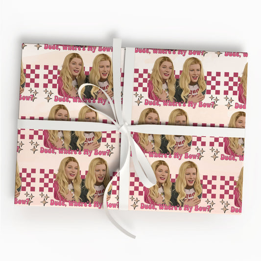 Funny White Chicks Wrapping Paper 2000s Movie Paper