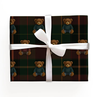 Teddy Xmas Wrapping Paper Roll