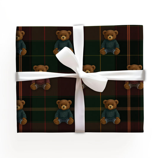 Teddy Xmas Wrapping Paper Roll