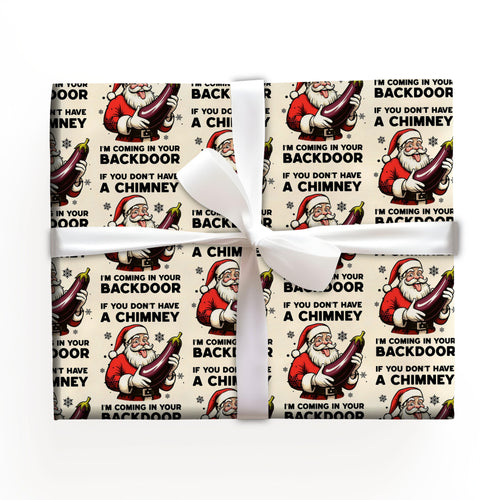 Funny Santa Adult Christmas Wrapping Paper