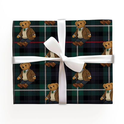 Teddy Xmas Wrapping Paper Sheet