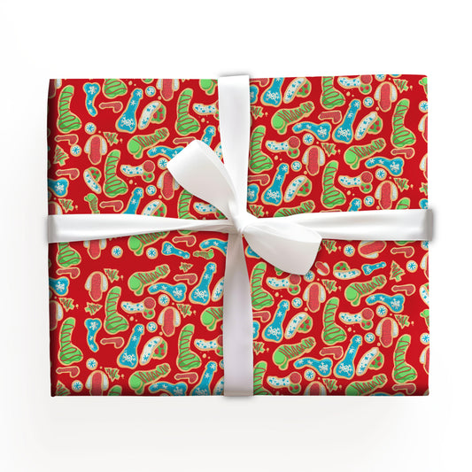 Funny Adult Christmas Wrapping Paper Roll
