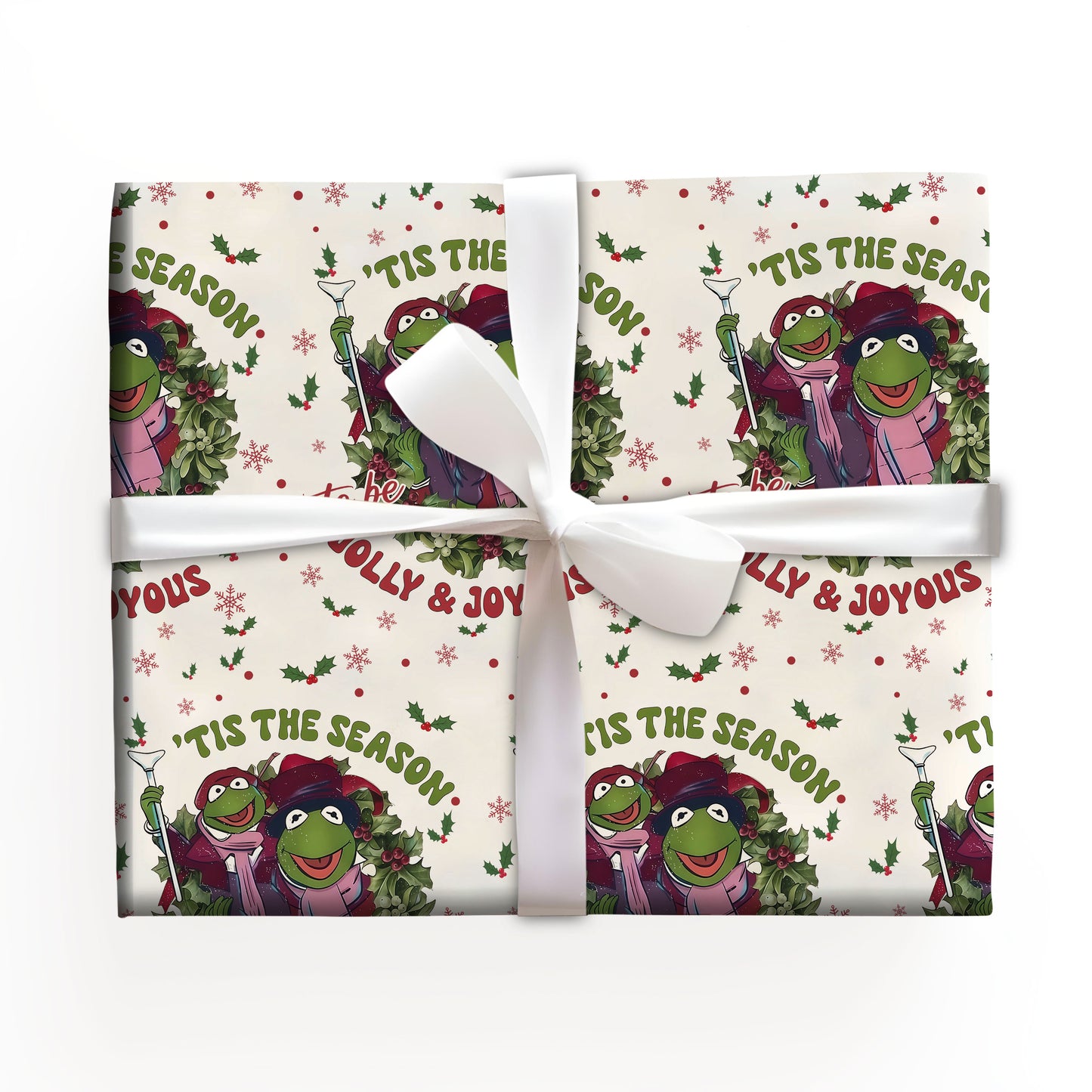 The Muppets Winter Floral Christmas Wrapping Paper