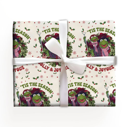 The Muppets Winter Floral Christmas Wrapping Paper