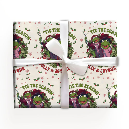 The Muppets Winter Floral Christmas Wrapping Paper
