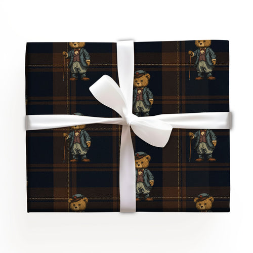 Teddy Xmas Gift Wrapping Paper