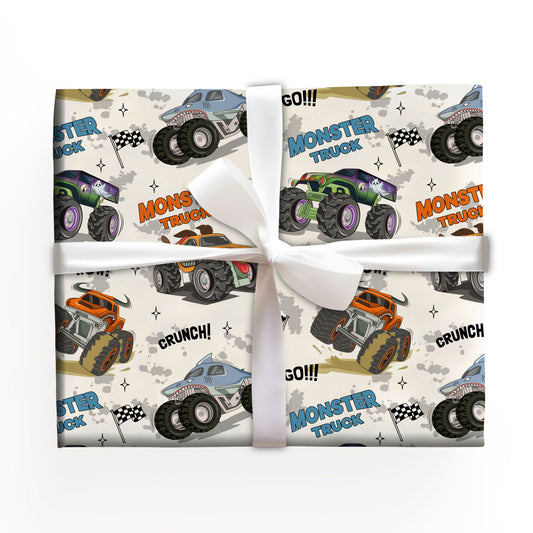 Monster Truck Wrapping Paper Birthday Gift