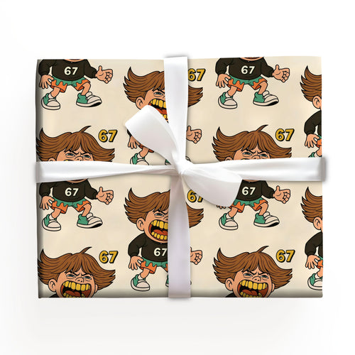 Funny Meme 67 Trend Wrapping Paper Gift Lovers