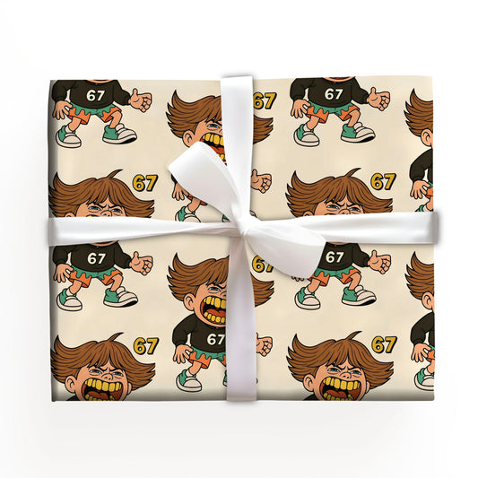 Funny Meme 67 Trend Wrapping Paper Gift Lovers