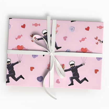 Gojo Satoru Valentine Wrapping Paper Jujutsu Kaisen Gift Paper