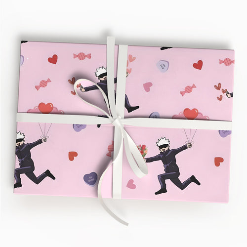 Gojo Satoru Valentine Wrapping Paper Jujutsu Kaisen Gift Paper