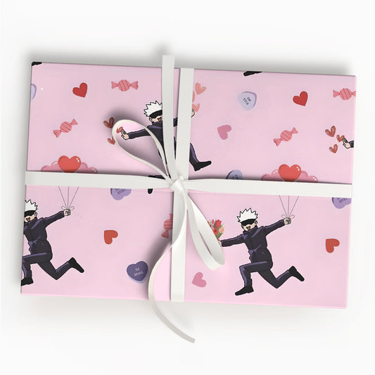 Gojo Satoru Valentine Wrapping Paper Jujutsu Kaisen Gift Paper