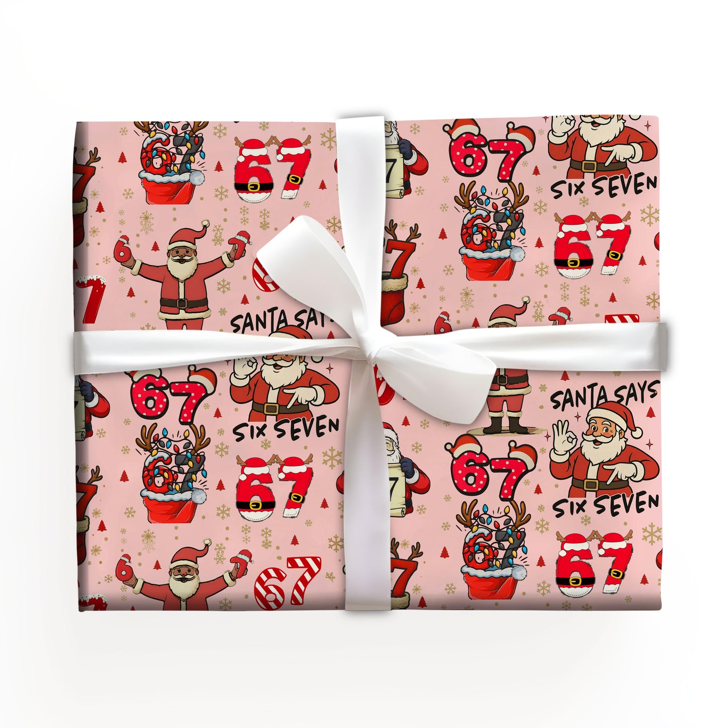 Six Seven Santa Clause Wrapping Paper