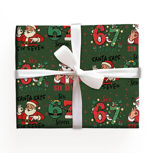 Santa Says 67 Christmas Wrapping Paper