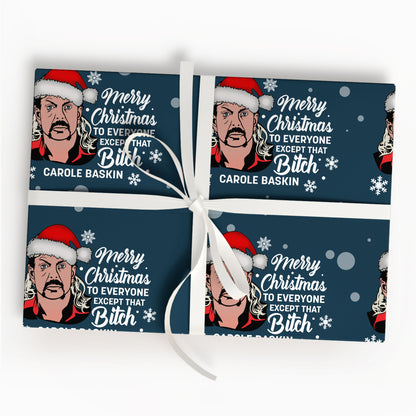 Funny Carole Baskin Christmas Wrapping Paper