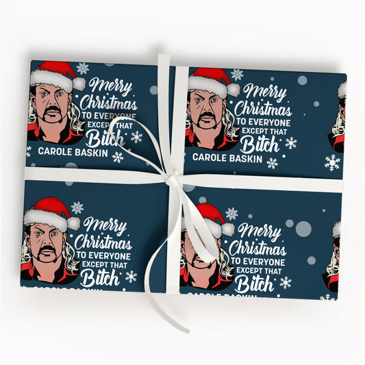 Funny Carole Baskin Christmas Wrapping Paper