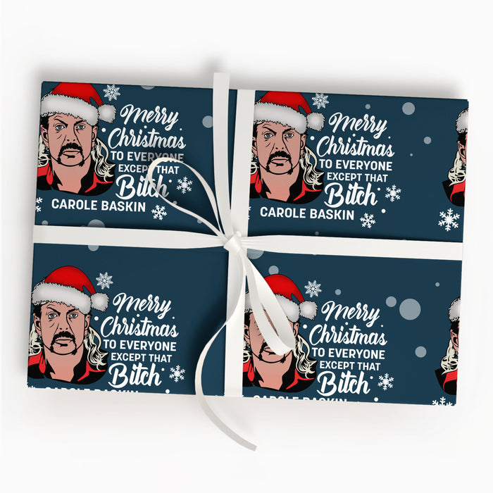 Funny Carole Baskin Christmas Wrapping Paper