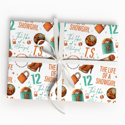 Taylor Swift Showgirl Wrapping Paper Gift Wrap Sheets