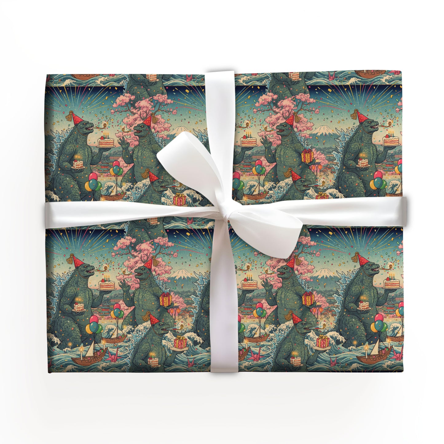 Godzilla Birthday Wrapping Paper