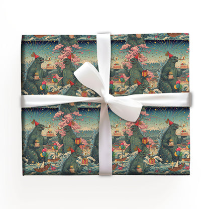 Godzilla Birthday Wrapping Paper