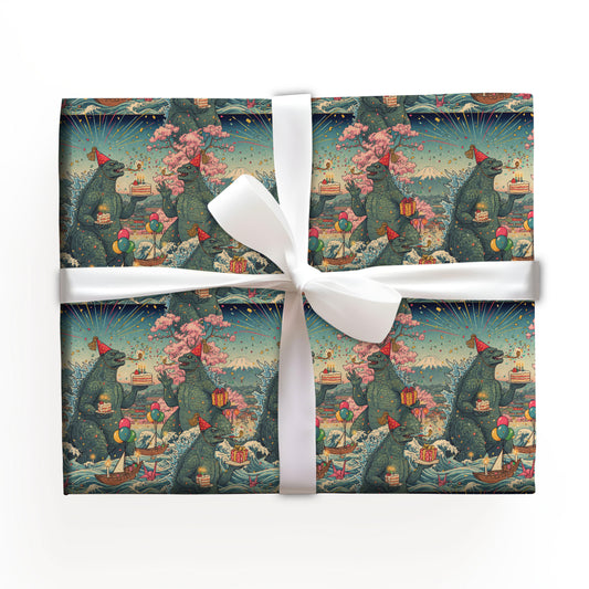 Godzilla Birthday Wrapping Paper