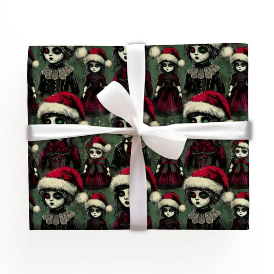 Gothic Baby Santa Wrapping Paper