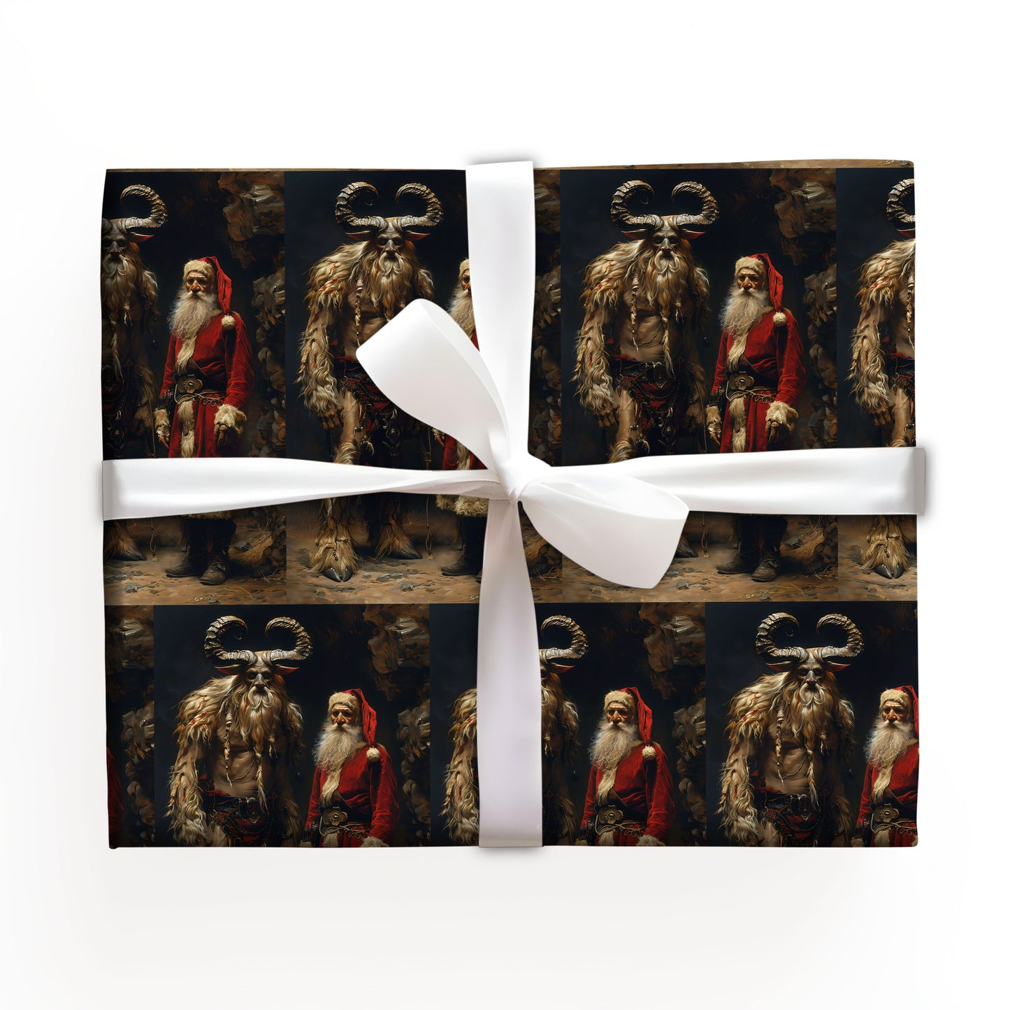 Gothic Krampus Santa Wrapping Paper