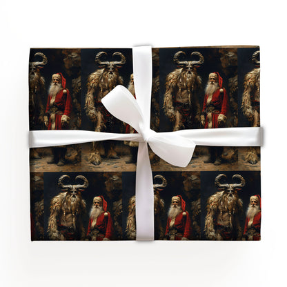 Gothic Krampus Santa Wrapping Paper