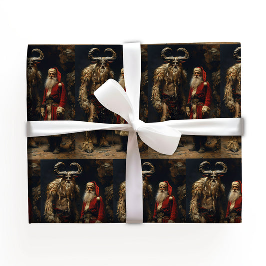 Gothic Krampus Santa Wrapping Paper