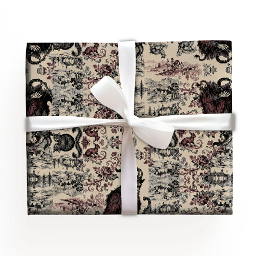 Gothic Cat Christmas Wrapping Paper
