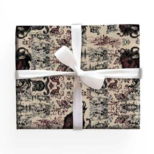 Gothic Cat Christmas Wrapping Paper