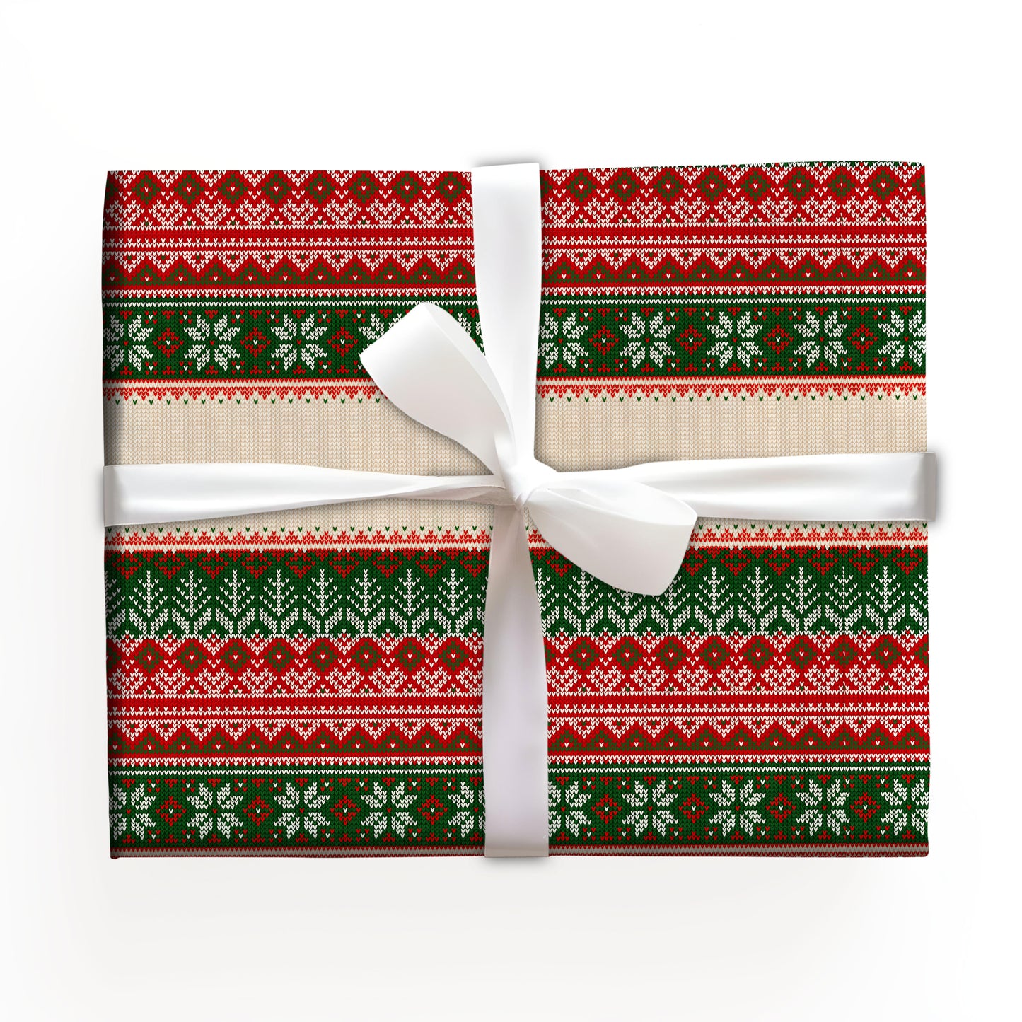 Christmas Knitted Pattern Wrapping Paper