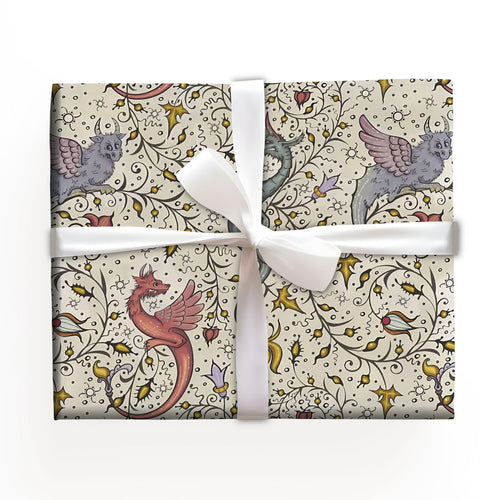 Dragon Christmas Wrapping Paper