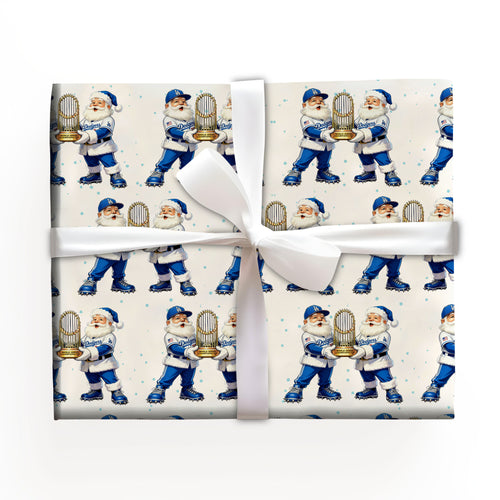 Baseball Christmas Wrapping Paper